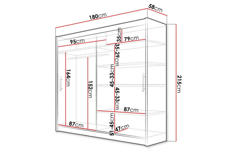 Prag Garderob Skjutdörrar - Svart - Products - Förvaring - Garderober & garderobssystem - Garderobsskåp