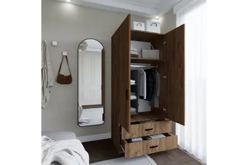 Yaman Garderob 80x182 cm - Brun - Products - Förvaring - Garderober & garderobssystem - Garderobsskåp