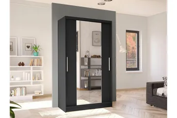 Glenmore Garderob m. Spegel Black - Products - Förvaring - Garderober & garderobssystem