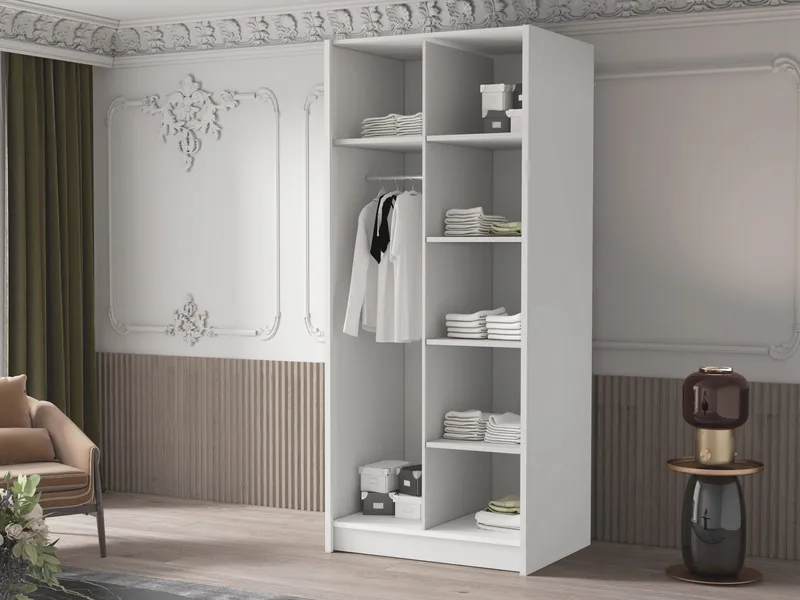 Herrljunga Garderob 100x215 cm - Brun/Svart - Products - Förvaring - Garderober & garderobssystem