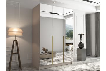 Herrljunga Garderob med Spegel 150 cm - Kashmir/Guld - Products - Förvaring - Garderober & garderobssystem