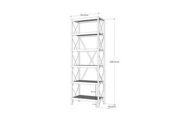 Bokhylla Suadiye Bokhylla 50 cm Antracit,Svart - Products - Förvaring - Hylla - Bokhylla