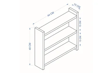 Kosmikoa Lagerhylla 44x10 cm - Valnöt - Products - Förvaring - Hylla - Förvaringshylla - Lagerhylla