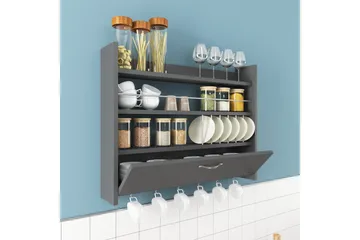 Rovdane Kryddhylla 85x15 cm - Antracit - Products - Förvaring - Hylla - Förvaringshylla - Kryddhylla & kryddställ