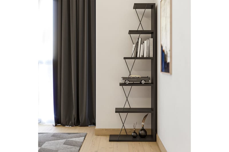 Ljusfors Bokhylla 150x50 cm - Antracit/Svart - Products - Förvaring - Hylla - Bokhylla