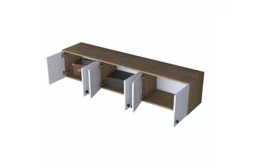 Jaibir Vägghylla 179,6x37,5 cm Brun/Vit - Hanah Home - Products - Förvaring - Hylla - Vägghylla