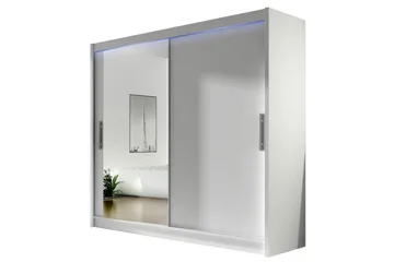 Prag Garderob med Spegel 180x215 cm - Vit - Products - Förvaring - Garderober & garderobssystem