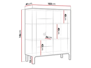 Aggarwal Vitrinskåp 103 cm - Products - Förvaring - Skåp - Vitrinskåp
