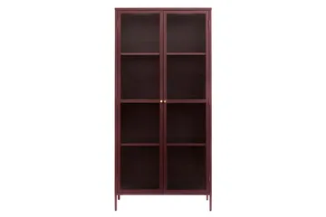 Azza Vitrinskåp 90x190 cm - Röd - Products - Förvaring - Skåp - Vitrinskåp