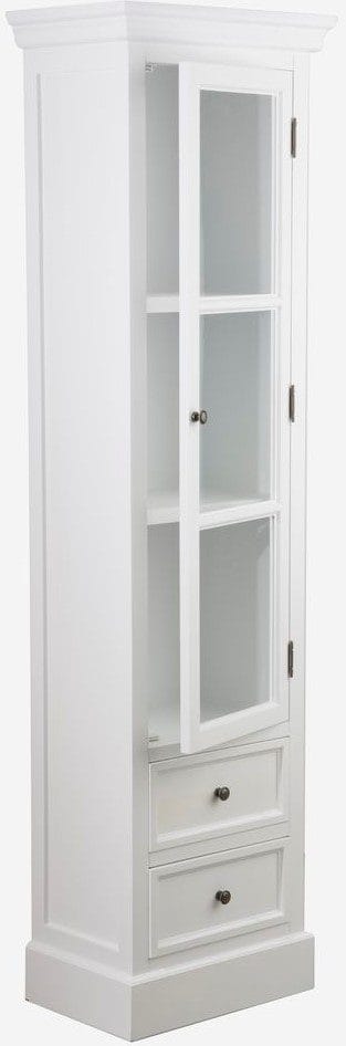 Bristol vitrinskåp höjd 166 cm - Nordic furniture group, vit