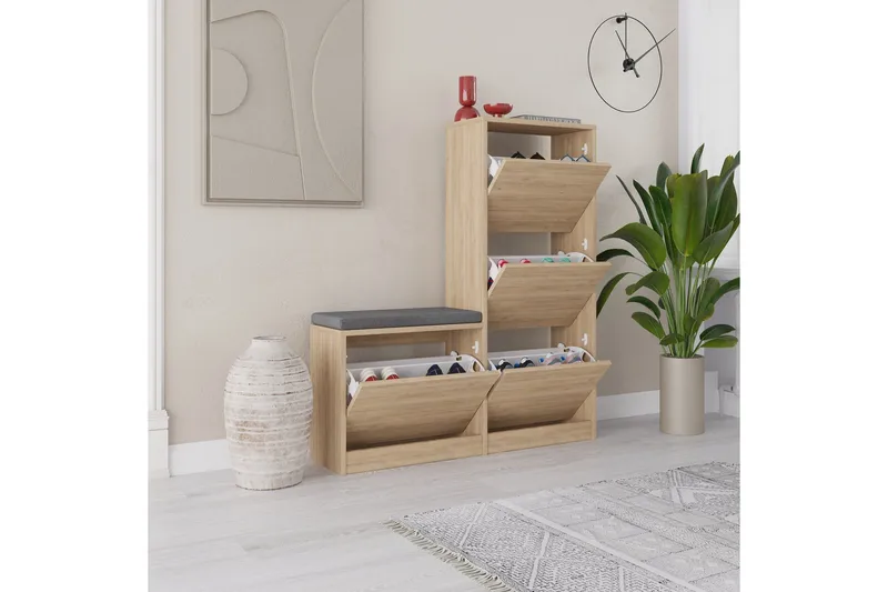 Dude Skoskåp 105 cm - Ek - Products - Förvaring - Skåp - Förvaringsskåp