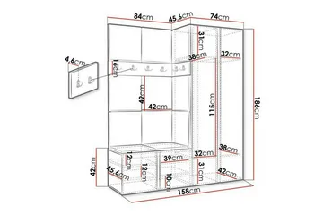 Dunvegan Highboard Brown - Products - Förvaring - Skåp - Förvaringsskåp