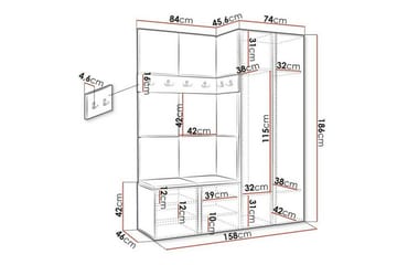 Dunvegan Highboard Brown - Products - Förvaring - Skåp - Förvaringsskåp