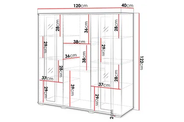 Gamal Highboard - Brun/Vit - Products - Förvaring - Skåp - Förvaringsskåp