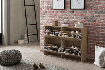 Metia Skoskåp 120x24 cm - Trä/natur - Products - Förvaring - Skåp - Förvaringsskåp