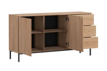 Querty Skåpsbyrå 150x80x41 cm - Vit/Svart - Products - Förvaring - Skåp - Förvaringsskåp