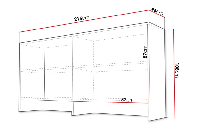 Rauk Highboard - Grå - Products - Förvaring - Skåp - Förvaringsskåp