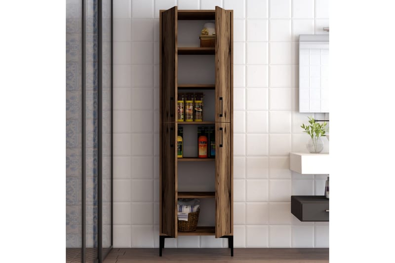 Retzow Highboard 60x35 cm - Mörkbrun - Products - Förvaring - Skåp - Förvaringsskåp