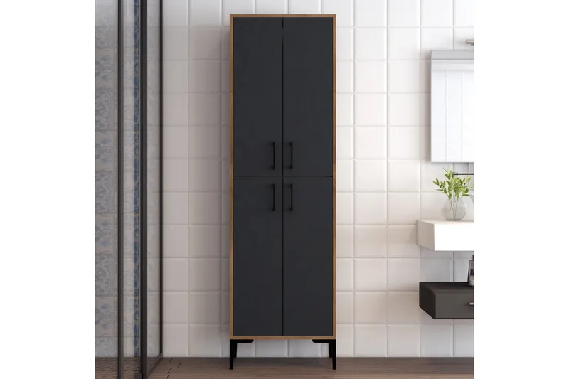 Retzow Highboard 60x35 cm - Mörkbrun/Antracit - Products - Förvaring - Skåp - Förvaringsskåp
