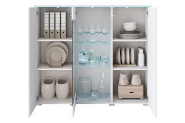 Sherie Vitrinskåp 120x104 cm - Brun - Products - Förvaring - Skåp - Vitrinskåp