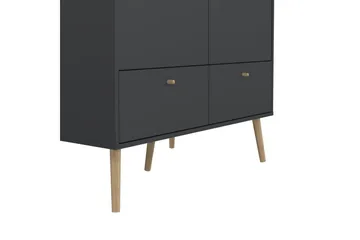 Shoey Skoskåp 4 Fack - Svart - Products - Förvaring - Skåp - Förvaringsskåp