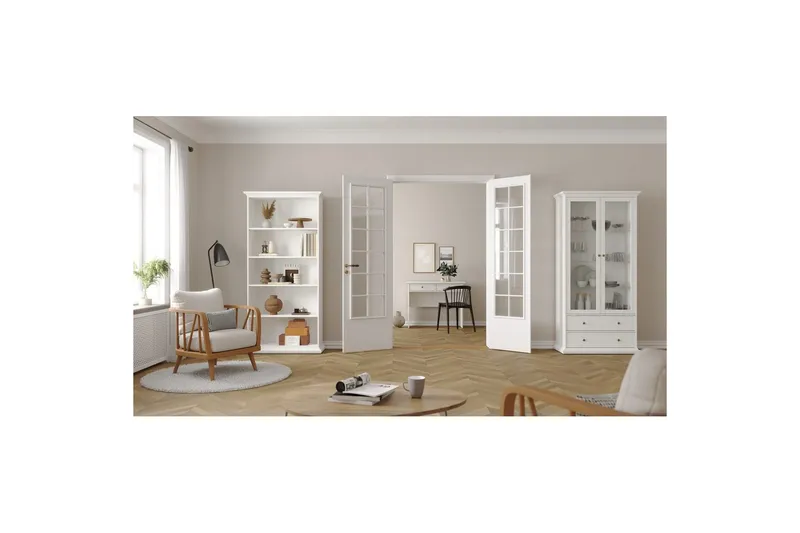 Shoiba Vitrinskåp 96x201 cm - Vit - Products - Förvaring - Skåp - Vitrinskåp