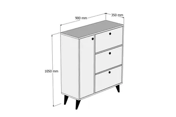Skoskåp Conin Skoskåp 35x90 cm Natur - Products - Förvaring - Skåp - Förvaringsskåp
