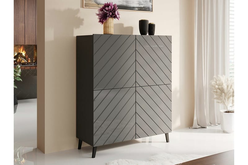 Strontian Highboard Scandinavian Choice Graphite - Products - Förvaring - Skåp - Förvaringsskåp