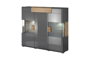 Toreno Highboard 39x147 cm - Antracit/Natur - Products - Förvaring - Skåp - Förvaringsskåp