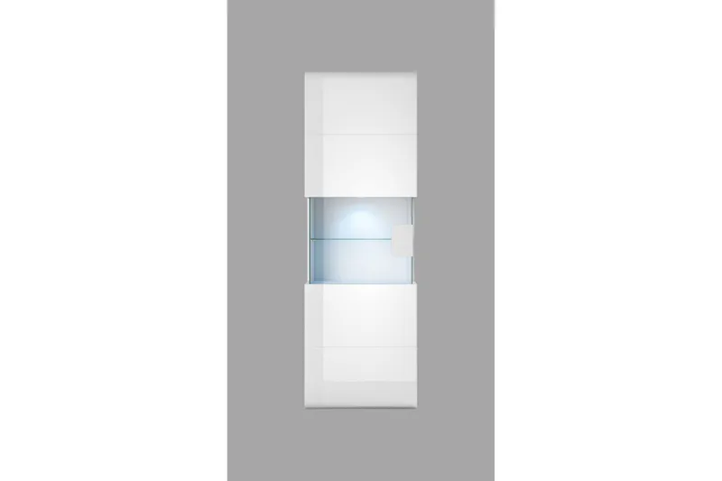 Toreno Vitrinsk åp 39 djup 53 cm bred 159 cm hög Ljust Trä Glas - Vit - Products - Förvaring - Skåp - Vitrinskåp