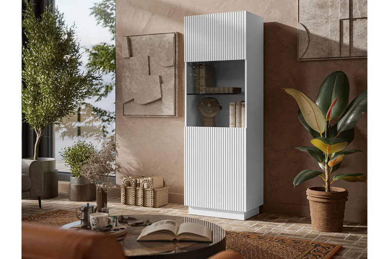 Torvalen Vitrinskåp 60x178 cm - Vit - Products - Förvaring - Skåp - Vitrinskåp