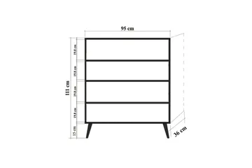 Vellavie Skåp 95 cm Regnbågspanel - Flerfärgad - Products - Förvaring - Skåp - Förvaringsskåp