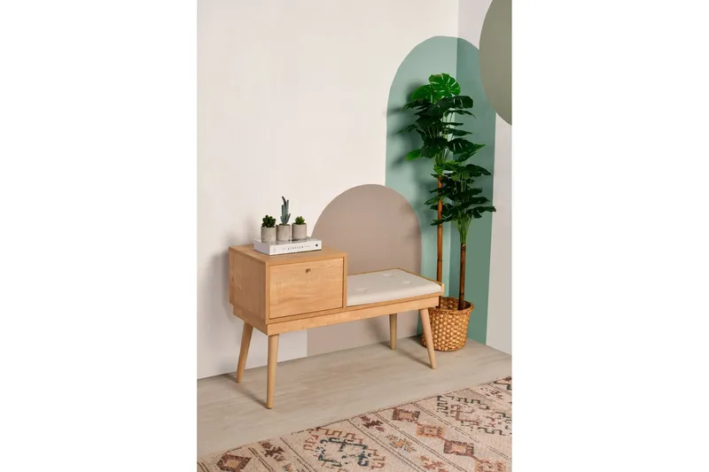 Botkins Skobänk 105 cm - Ek/Cream - Products - Förvaring - Skoförvaring - Skobänk & skohylla med bänk