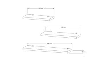 Cordin Vägghylla 2x30 cm 3-pack - Natur - Products - Förvaring - Småförvaring - Väggförvaring
