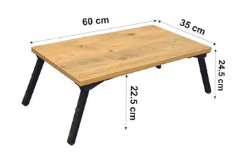 Nekeisha Laptopställ 25 cm - Trä/natur/Svart - Products - Förvaring - Småförvaring - Förvaringsställ - Laptopställ