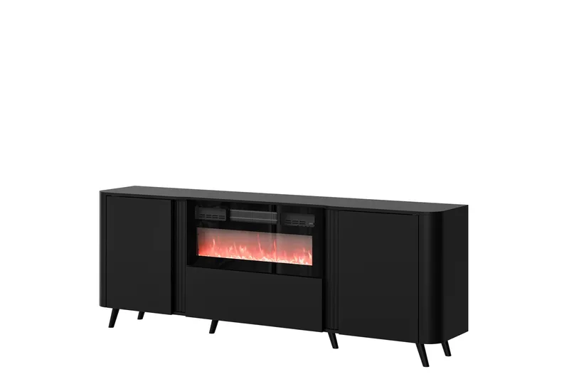 Clement Byrå 200 cm, Svart