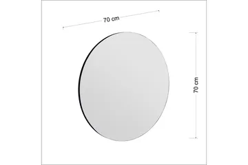 Rusan Spegel 70 cm Rektangulär - Svart - Products - Inredning - Spegel - Hallspegel