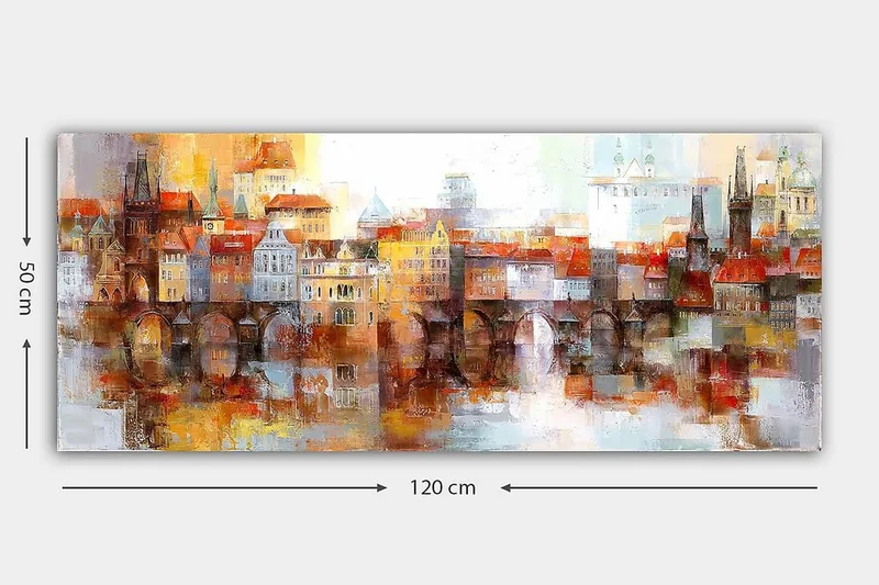 Canvastavla YTY Buildings & Cityscapes Flerfärgad - 120x50 cm - Products - Inredning - Tavlor & posters - Canvastavla