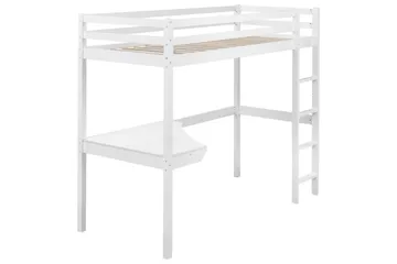 Högsäng med skrivbord Loury - Vit - Products - Möbler - Barnmöbler - Barnsäng & juniorsäng - Loftsäng barn