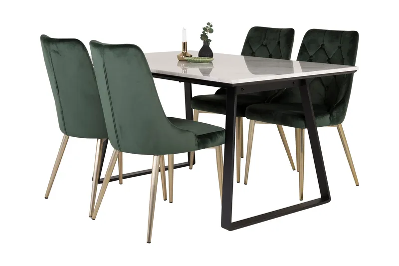 Admira Matgrupp med 4 Valerie Lyx Sammetsstol - Products - Möbler - Bord & matgrupp - Matgrupp