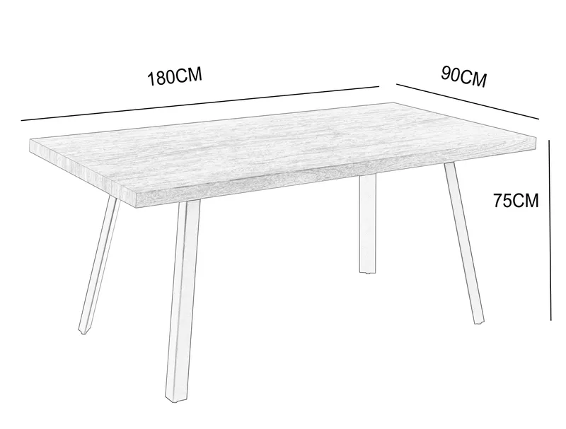 Algot matbord 180x90 cm - Mörkbrun Ek - Mörkbrun Ek - Products - Möbler - Bord & matgrupp - Matbord & köksbord