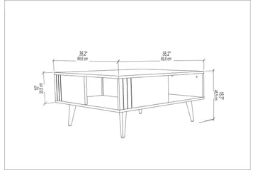 Andifli Soffbord 89,6x46,5x89,6 cm - Brun - Products - Möbler - Bord & matgrupp - Soffbord