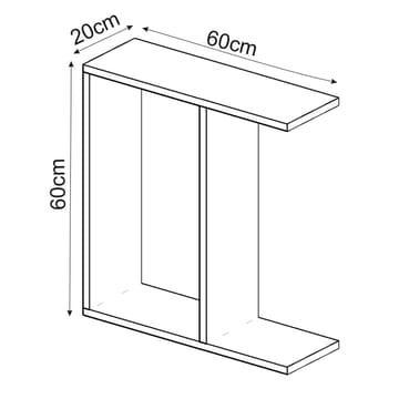 Bingdi Sidobord 60x60x60 cm - Svart - Products - Möbler - Bord & matgrupp - Avlastningsbord & sidobord - Brickbord & småbord
