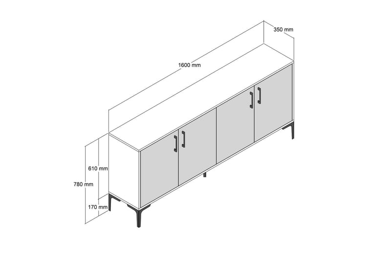Desgrar Konsollbord 160x78 cm - Vit - Products - Möbler - Bord & matgrupp - Avlastningsbord & sidobord - Konsolbord & hallbord