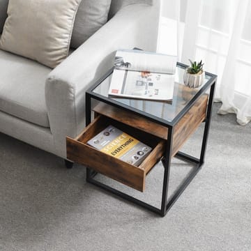 Eddie sidobord 43 x 43 cm - Brun/svart - Brun/svart - Products - Möbler - Bord & matgrupp - Avlastningsbord & sidobord - Brickbord & småbord