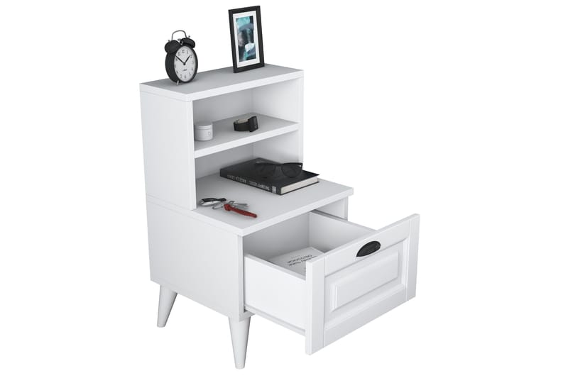 Eladia Sängbord 45 cm - Vit - Products - Möbler - Bord & matgrupp - Avlastningsbord & sidobord - Sängbord & nattduksbord