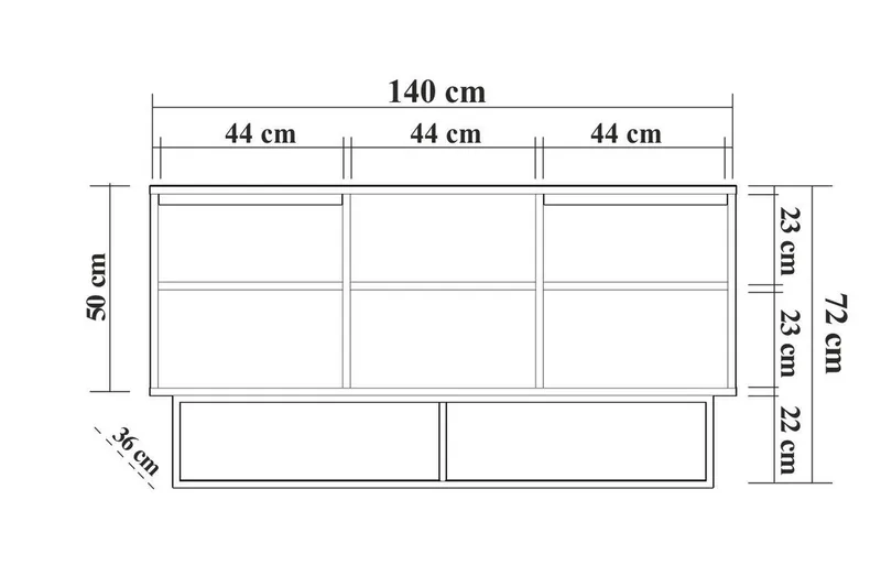 Gawlow Konsollbord 140 cm - Mörkbrun/Svart - Products - Möbler - Bord & matgrupp - Avlastningsbord & sidobord - Konsolbord & hallbord