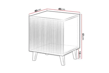 Juniskär Sängbord Fyrkantig Svart|Guld - Products - Möbler - Bord & matgrupp - Avlastningsbord & sidobord - Sängbord & nattduksbord