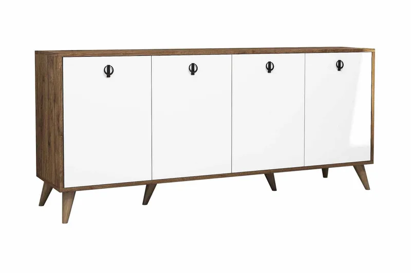 Konsollbord Athodna Konsollbord 180 cm Vit, Mörkbrun