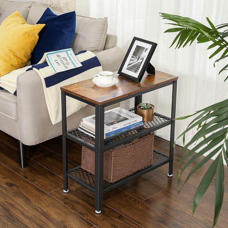 Lasse sidobord 60 x 30 cm - Brun/svart - Brun/Svart - Products - Möbler - Bord & matgrupp - Avlastningsbord & sidobord - Brickbord & småbord
